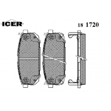 181720 ICER Комплект тормозных колодок, дисковый тормоз
