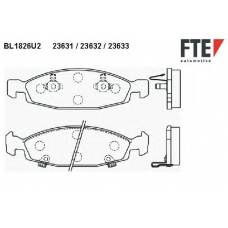 BL1826U2 FTE Комплект тормозных колодок, дисковый тормоз