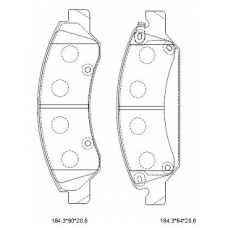 KD6795 ASIMCO Комплект тормозных колодок, дисковый тормоз