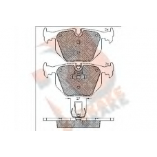 RB1549 R BRAKE Комплект тормозных колодок, дисковый тормоз