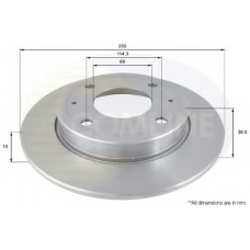 ADC0372 COMLINE Тормозной диск