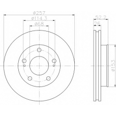 8DD 355 104-561 HELLA Тормозной диск