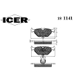 181141 ICER Комплект тормозных колодок, дисковый тормоз