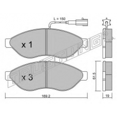 7240 TRUSTING Комплект тормозных колодок