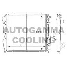 100885 AUTOGAMMA Радиатор, охлаждение двигателя