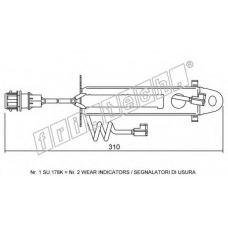 SU.178K fri.tech. Сигнализатор, износ тормозных колодок