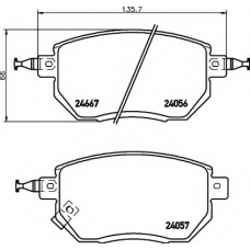 8DB 355 011-101 HELLA Комплект тормозных колодок, дисковый тормоз