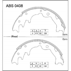 ABS0408 Allied Nippon Колодки барабанные