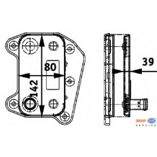 8MO 376 726-321 HELLA Масляный радиатор, двигательное масло