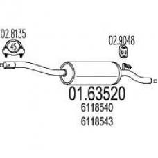 01.63520 MTS Глушитель выхлопных газов конечный