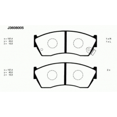 J3608005 NIPPARTS Комплект тормозных колодок, дисковый тормоз