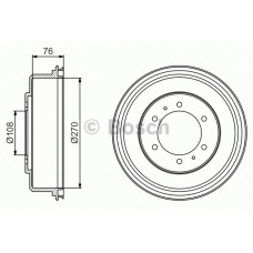 0 986 477 233 BOSCH Тормозной барабан