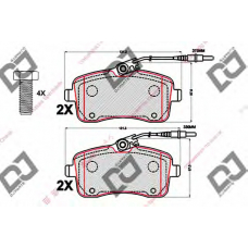 BP2122 DJ PARTS Комплект тормозных колодок, дисковый тормоз