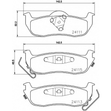 8DB 355 013-681 HELLA PAGID Комплект тормозных колодок, дисковый тормоз