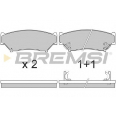 BP2620 BREMSI Комплект тормозных колодок, дисковый тормоз