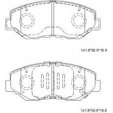 KD1708 ASIMCO Комплект тормозных колодок, дисковый тормоз