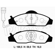 IBD-1997 IPS Parts Комплект тормозных колодок, дисковый тормоз