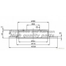 N014-45 ASHUKI Тормозной диск