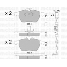 22-0118-3K METELLI Комплект тормозных колодок, дисковый тормоз