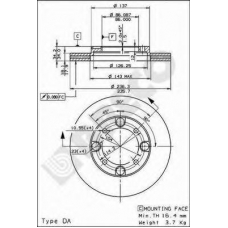 BS 8220 BRECO Тормозной диск