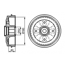 0 986 477 114 BOSCH Тормозной барабан