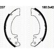 8100 12523 TRIDON Brake shoes