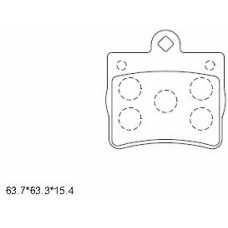 KD7573 ASIMCO Комплект тормозных колодок, дисковый тормоз