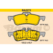 BA2272 BARUM Комплект тормозных колодок, дисковый тормоз