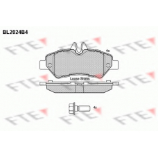 BL2024B4 FTE Комплект тормозных колодок, дисковый тормоз