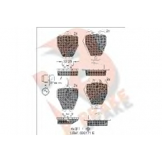 RB1691 R BRAKE Комплект тормозных колодок, дисковый тормоз