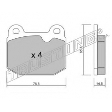 015.3 TRUSTING Комплект тормозных колодок, дисковый тормоз