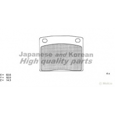 1080-0004 ASHUKI Комплект тормозных колодок, дисковый тормоз