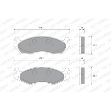 151-1713 WEEN Комплект тормозных колодок, дисковый тормоз