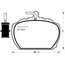 168 MGA Комплект тормозных колодок, дисковый тормоз