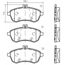 K820500 Vema Комплект тормозных колодок, дисковый тормоз