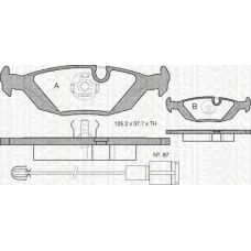 8110 11099 TRIDON Brake pads - rear