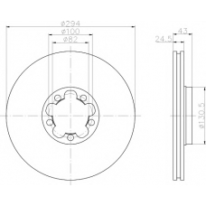 8DD 355 107-301 HELLA PAGID Тормозной диск