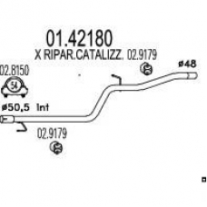 01.42180 MTS Труба выхлопного газа