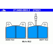 27.0460-0803.2 ATE Колодки тормозные