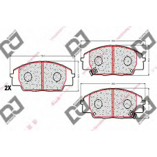 BP1773 DJ PARTS Комплект тормозных колодок, дисковый тормоз