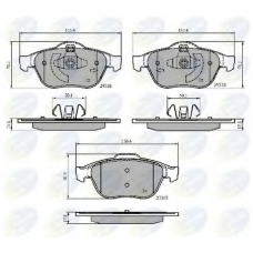 CBP02019 COMLINE Комплект тормозных колодок, дисковый тормоз
