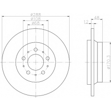 8DD 355 107-092 HELLA PAGID Тормозной диск