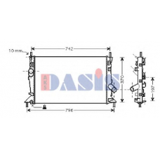 090011N AKS DASIS Радиатор, охлаждение двигателя