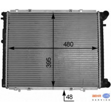 8MK 376 706-511 HELLA Радиатор, охлаждение двигателя