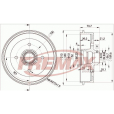 BD-1511 FREMAX Тормозной барабан