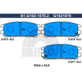 B1.G102-1078.2 GALFER Комплект тормозных колодок, дисковый тормоз