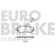 5502221937 EUROBRAKE Комплект тормозных колодок, дисковый тормоз