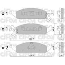 822-355-0 CIFAM Комплект тормозных колодок, дисковый тормоз