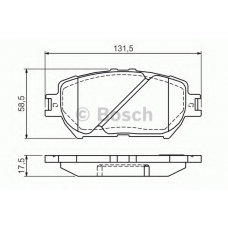 0 986 494 363 BOSCH Комплект тормозных колодок, дисковый тормоз