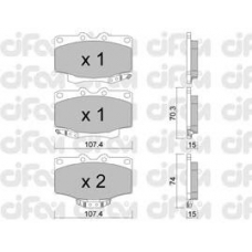 822-152-0 CIFAM Комплект тормозных колодок, дисковый тормоз